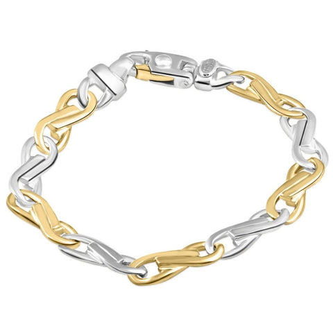 Men's solid 14k Gold (30gram) or Platinum (49gram) 5mm Link Bracelet 8"