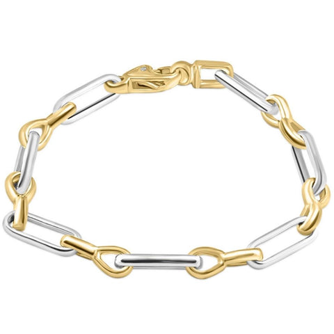 Men's link 14k Gold (31gram) or Platinum (50gram) 7mm Bracelet 8.5"
