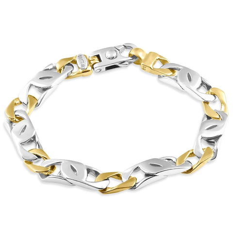 Men's 14k Gold (44gram) or Platinum (70gram) 8.5mm Link Bracelet 8.25"