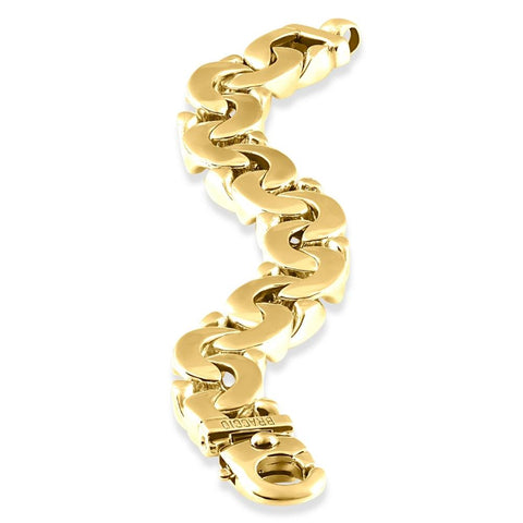 Men's 14k Gold (206gram) or Platinum (331gram) 16.5mm Link Bracelet 9.5"