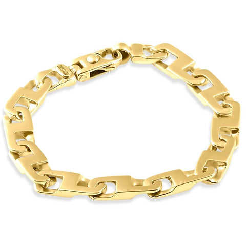 Men's 14k Gold (45gram) or Platinum (73gram) 8.5mm Link Bracelet 9"