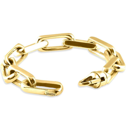 Men's Fisher 14k Gold (120gram) or Platinum (193gram) Link Bracelet 9"
