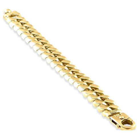 Men's Cuban 14k Gold (115gram) or Platinum (186gram) 14.5mm Link Bracelet 8.75"