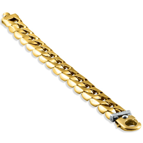 Men's Link 14k Gold (202gram) or Platinum (325gram) 18.5mm Bracelet 10"