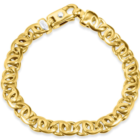 Men's Link 14k Gold (40gram) or Platinum (65gram) 9mm Bracelet 8.5"