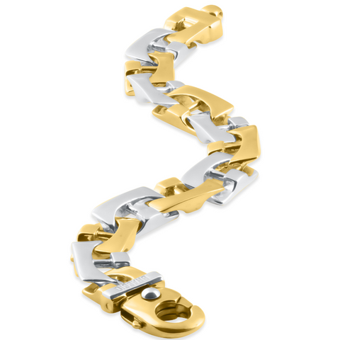 Men's Link 14k Gold (130gram) or Platinum (210gram) 14mm Bracelet 9"