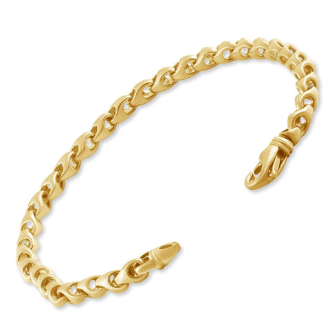 Men's Link 14k Gold (20gram) or Platinum (32gram) 5mm Bracelet 8"