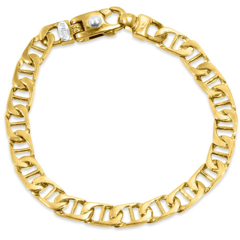 Men's Marine Link 14k Gold (21gram) or Platinum (35gram) 7.5mm Bracelet 8.5"