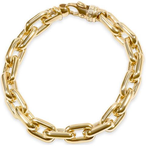 Men's Link 14k Gold (88gram) or Platinum (144gram) 10mm Bracelet 9.25"