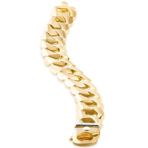 Men's Curb Link 14k Gold (147gram) or Platinum (236gram) 20mm Bracelet 9.5"