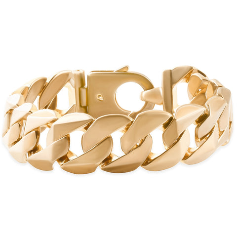 Men's Curb Link 14k Gold (147gram) or Platinum (236gram) 20mm Bracelet 9.5"