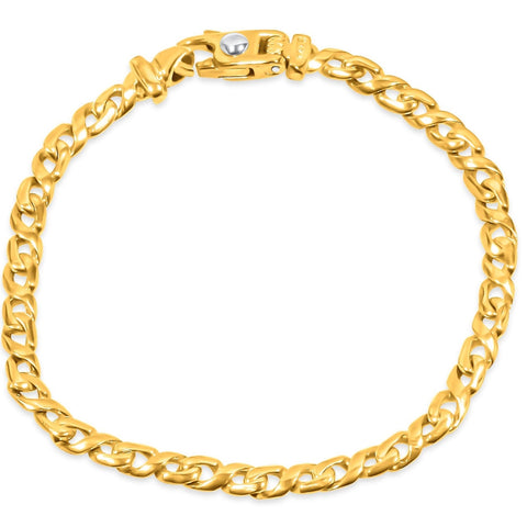 Men's 14k Gold (17gram) or Platinum (24gram) 5mm Link Bracelet 8.5"
