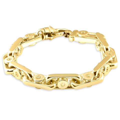 Men's 14k Gold (178gram) or Platinum (334gram) 12mm Link Bracelet 8.5"