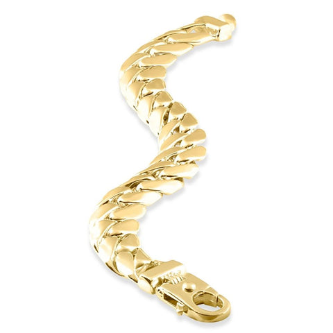 Men's 14k Gold (124gram) or Platinum (233gram) 15mm Link Bracelet 9"