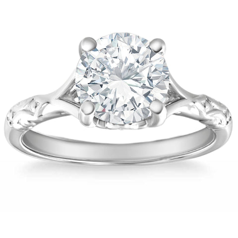 2Ct Certified F/S1 Diamond Platinum Solitaire Diamond Engagement Ring Lab Grown