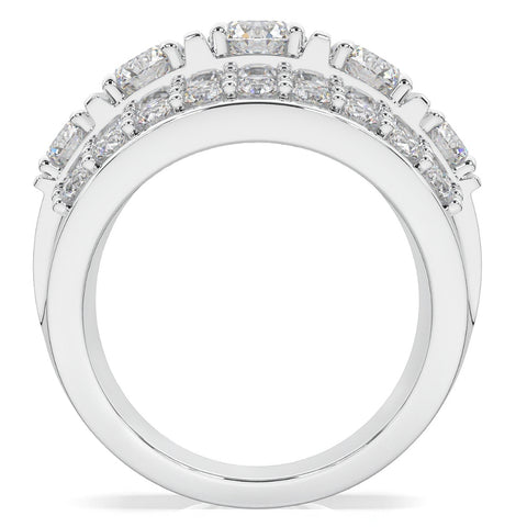 7Ct Men's Diamond Anniversary Ring 10k Gold Lab Grown