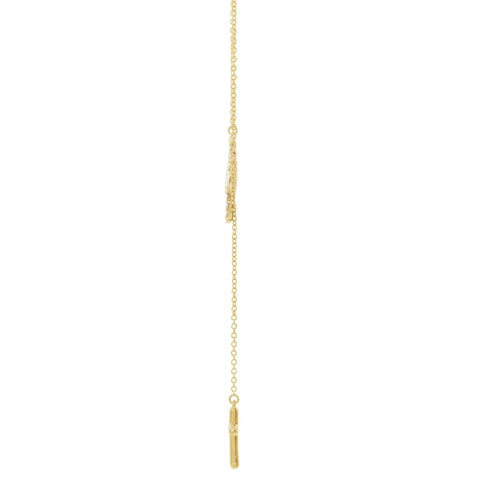 VS 14K Yellow 1/5 CTW Lab Grown Diamond Infinity-Inspired Cross 18" Necklace