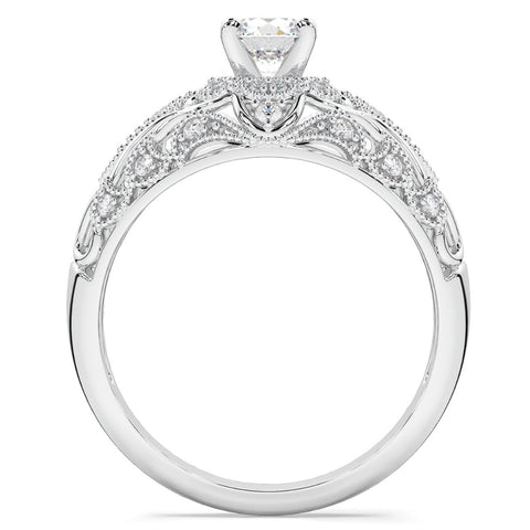 G/VS 1.50Ct Diamond Vintage Engagement Ring 14k Gold Lab Grown