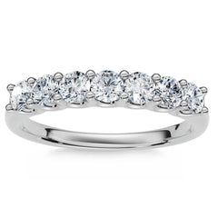 1/2Ct Diamond Wedding Ring Gold U Prong Lab Grown