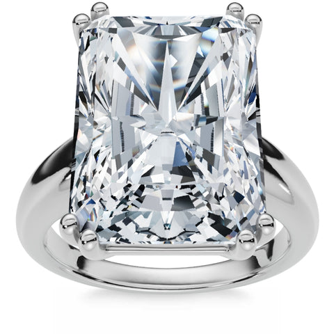 Certified 7Ct H/VS Radiant Cut Diamond Engagement Ring 14k Gold Lab Grown