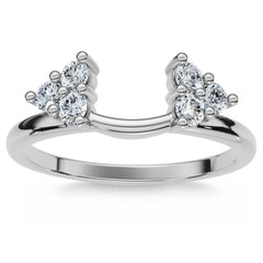 1/4Ct 6-Prong Diamond Guard Enhancer Insert Ring 14k Gold Lab Grown