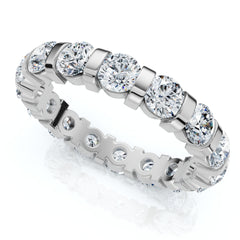 2 1/3Ct Bar Set Diamond Lab Grown Eternity Ring 14k Gold