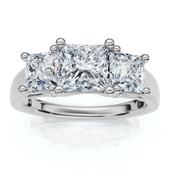 2Ct Princess Cut Diamond Engagement Ring 14k White Gold Lab Grown