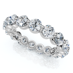 1 3/4Ct Single Prong Diamond Eternity Ring 14k Gold or Platinum Lab Grown