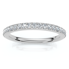 3/8Ct Diamond Eternity Ring 14k Gold or Platinum Lab Grown