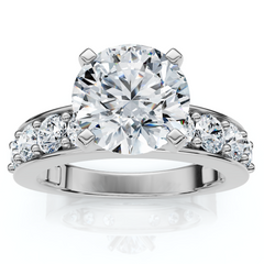 Certified 2.90Ct TW Round Diamond Engagement Ring 14k Gold or Platinum Lab Grown