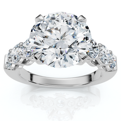 Certified 5Ct Elizabeth Diamond Engagement Ring Lab Grown