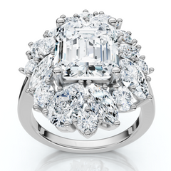 Certified 7Ct High Jewelry Diamond Ring 14k Gold Lab Grown