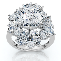Certified 6.50Ct High Jewelry Diamond Ring 14k Gold Lab Grown