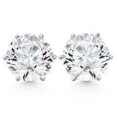 2Ct tw Sylvie Round Thin & Delicate Diamond Studs 14k Gold Lab Grown