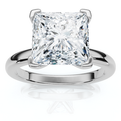Certified 2 1/2Ct Princess Cut Diamond Engagement Ring 14k Gold or Pt Lab Grown