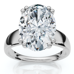 4Ct Oval Diamond Solitaire Engagement Ring