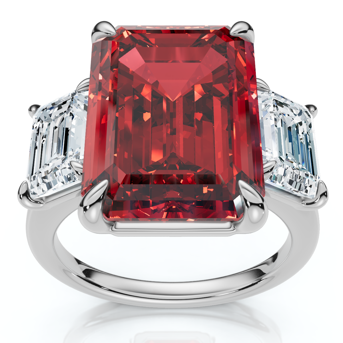 13Ct Ruby & Diamond Ring Lab Grown – Bliss Diamond