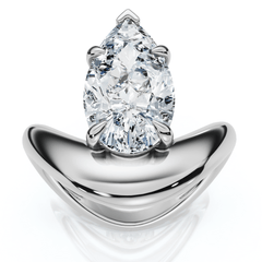 Certified 2Ct Minali Curved Pear Diamond Engagement Ring