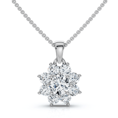 1/2Ct Lexi Diamond Pendant 14k Gold 18" Necklace Lab Grown EF/VS