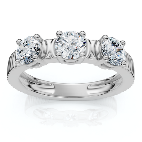 3/4Ct Jade Diamond Wedding Stackable Ring 14k Gold or Platinum Lab Grown EF/VS