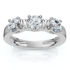 3/4Ct Jade Diamond Wedding Stackable Ring 14k Gold or Platinum Lab Grown EF/VS