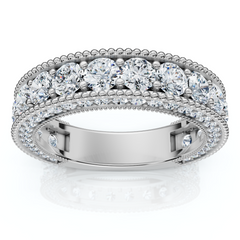 2 1/4Ct Diamond Vintage Wedding Anniversary Ring 14k Gold or Platinum Lab Grown