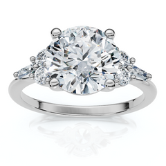 Certified 2 1/10Ct Diamond Baguette Engagement Ring 14k Gold or Pt Lab Grown