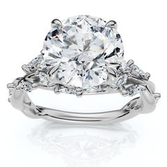 Certified 3Ct Garden Diamond Engagement Ring 14k Gold or Platinum Lab Grown