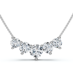 3Ct Silvie Diamond Necklace 14k Gold 18" Lab Grown EF/VS