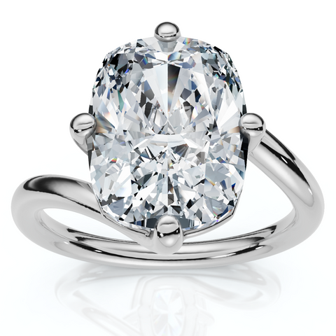 Certified 4Ct Atelier Solitaire Diamond Engagement Ring 14k Gold Lab Grown