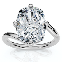 Certified 4Ct Atelier Solitaire Diamond Engagement Ring 14k Gold Lab Grown