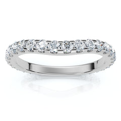 5/8Ct Curved Diamond Wedding Anniversary Matching Band 14k Gold Ring Lab Grown
