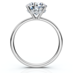 Certified 1Ct Hidden Halo Diamond Engagement Ring 14k Gold Lab Grown