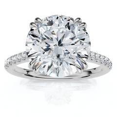 Certified 4.38Ct Annabel Diamond Engagement Ring 14k Gold Lab Grown GH/VS